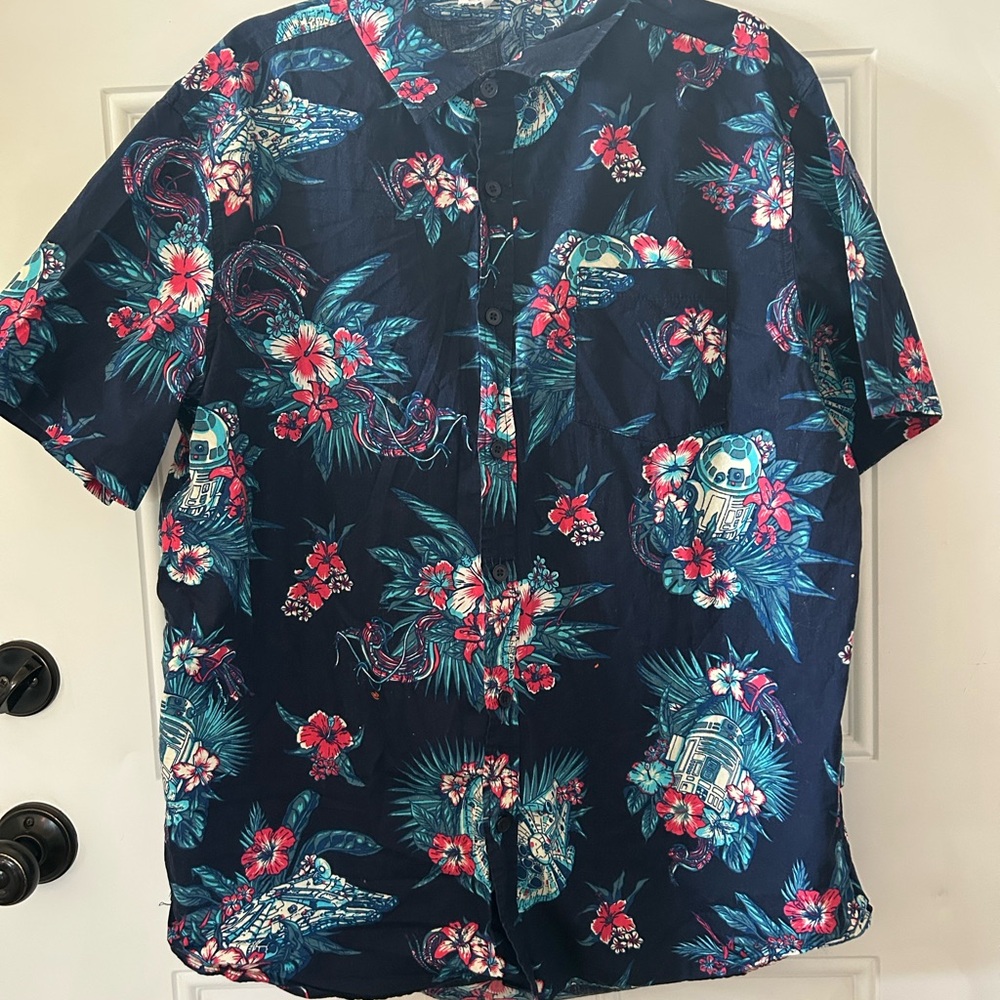 Star Wars Navy Floral Men's Shirt